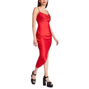 Steve Madden Aulora Satin Red Dress, Women’s Sz M (6-8)
